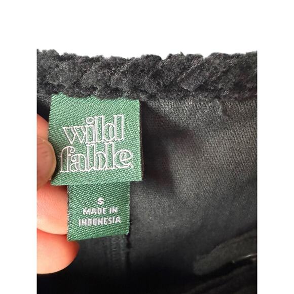 Wild Fable Kids Corduroy Overall Dress Black Pinafore Small Adjustable Straps - Picture 5 of 9